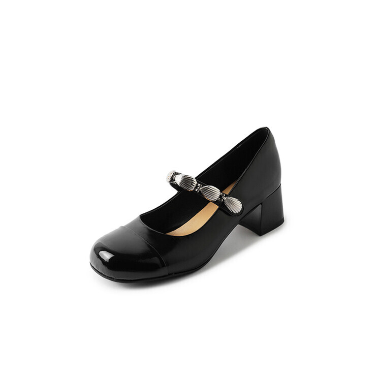 

Туфли Мэри Джейн женские Quicheshoes, цвет Black leather