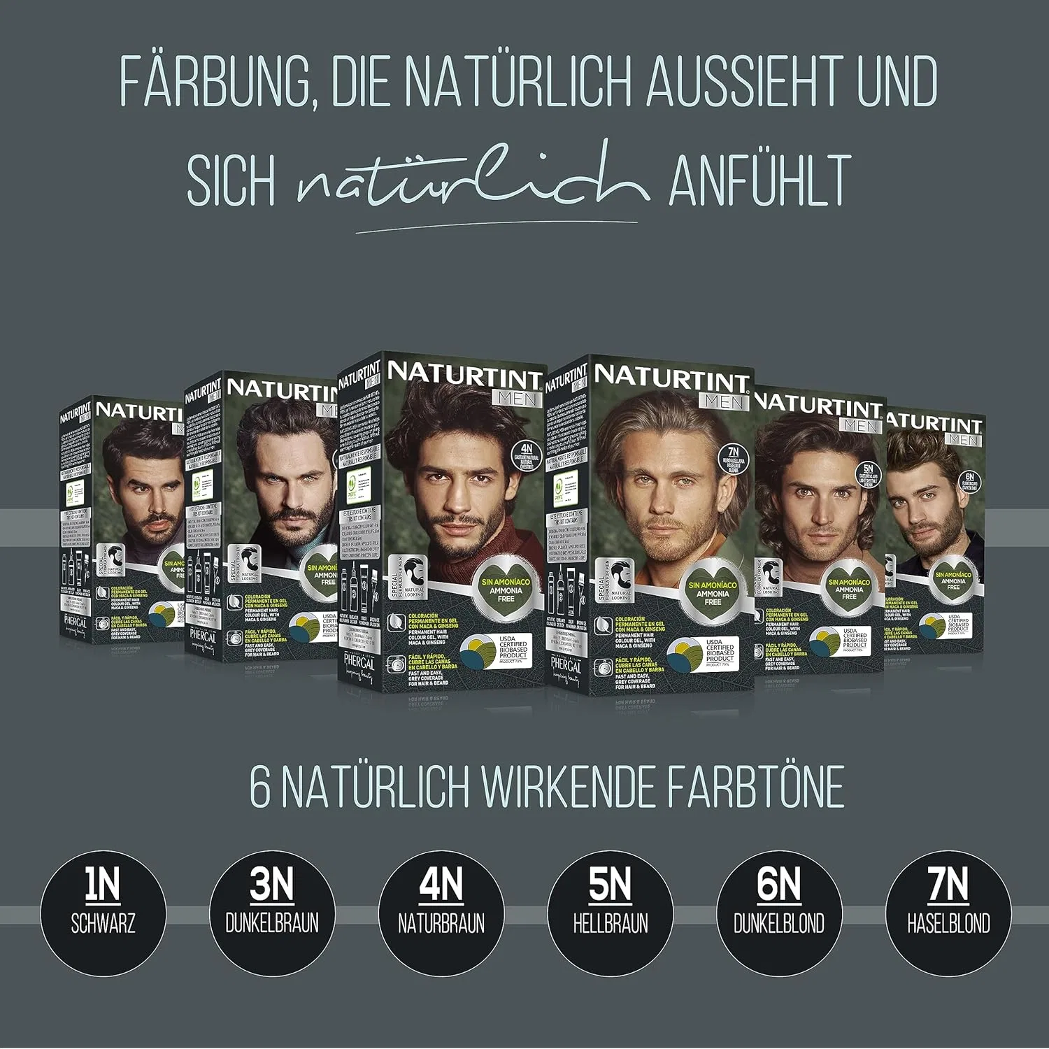 Мужская перманентная краска для волос без аммиака «Naturtint Men» Naturtint, 3N Dark Brown — фото 4