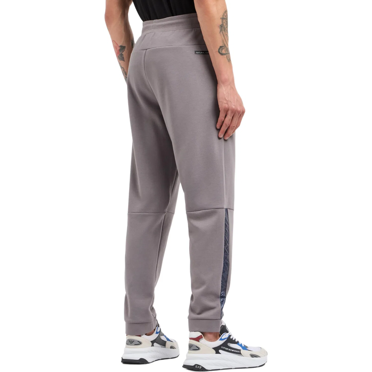 Трикотажные спортивные штаны EA7 Emporio Armani серые — фото 4