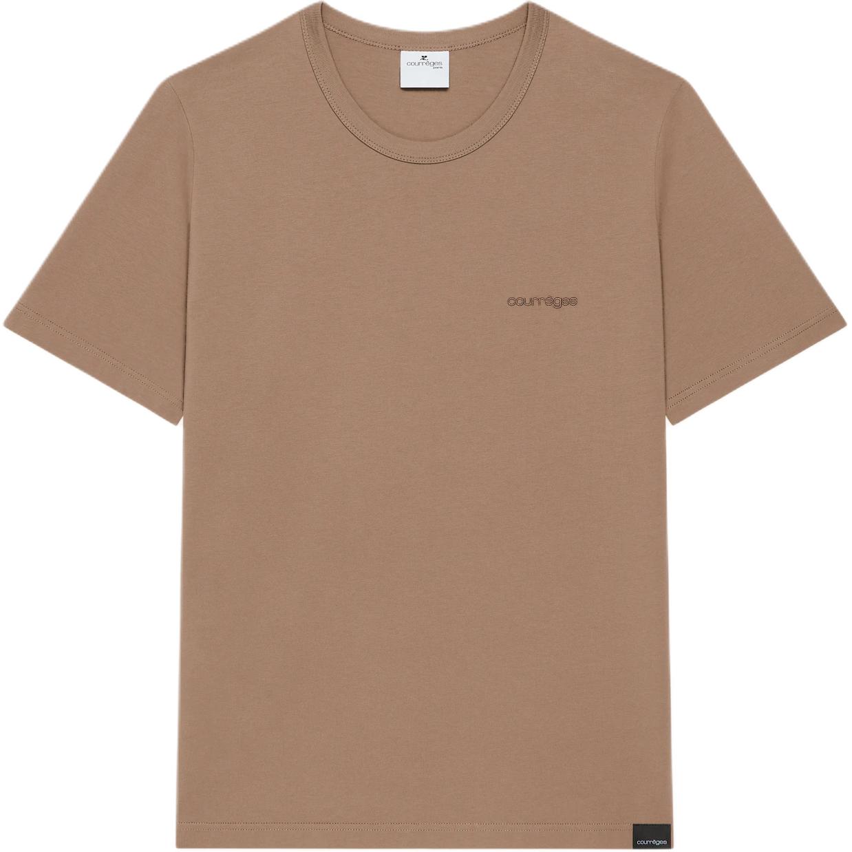 

Футболка Courrèges с коротким рукавом и вышитым логотипом COURREGES, мокко, Коричневый, Футболка Courrèges с коротким рукавом и вышитым логотипом COURREGES, мокко