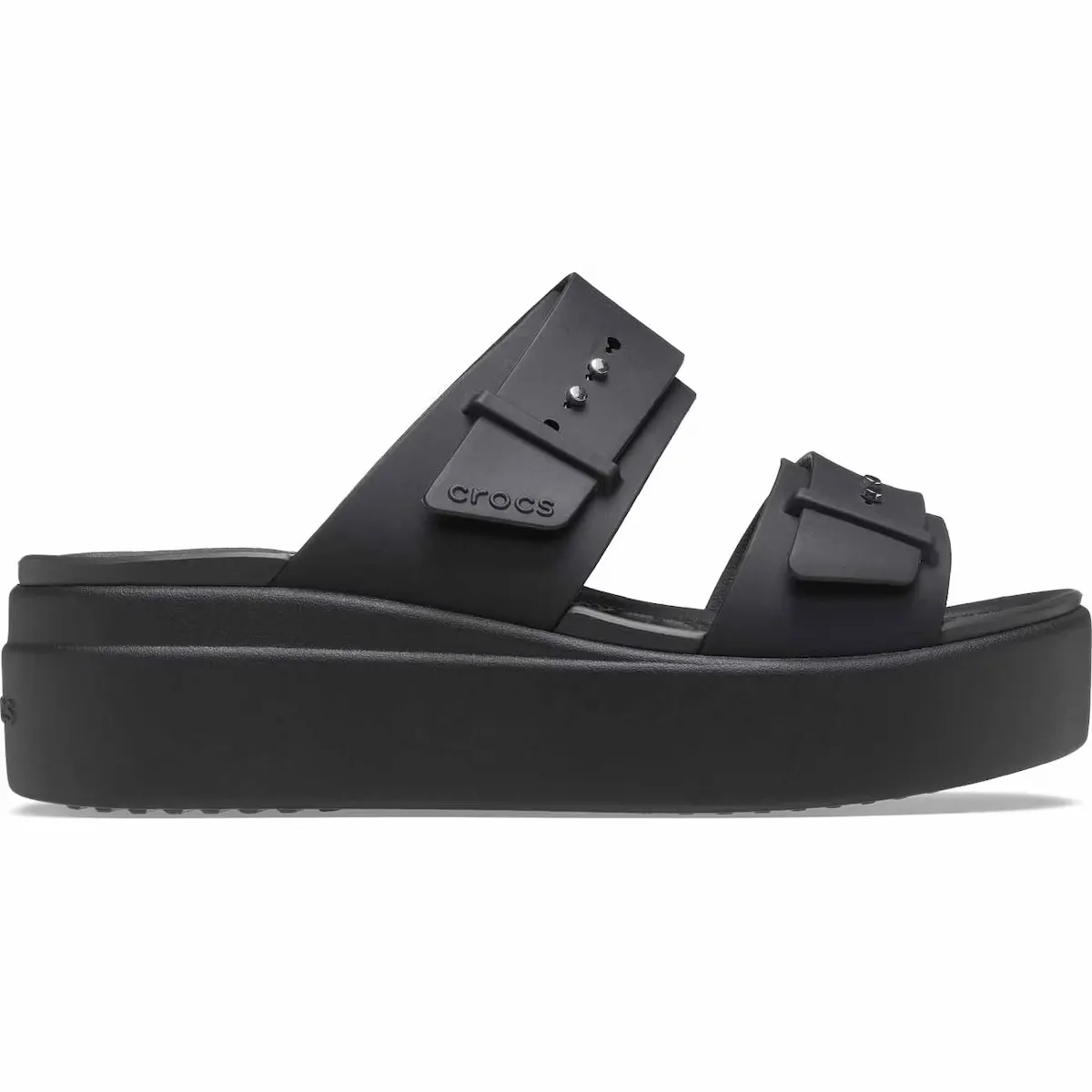 Сандалии женские Crocs Brooklyn Buckle LowWdg, черный