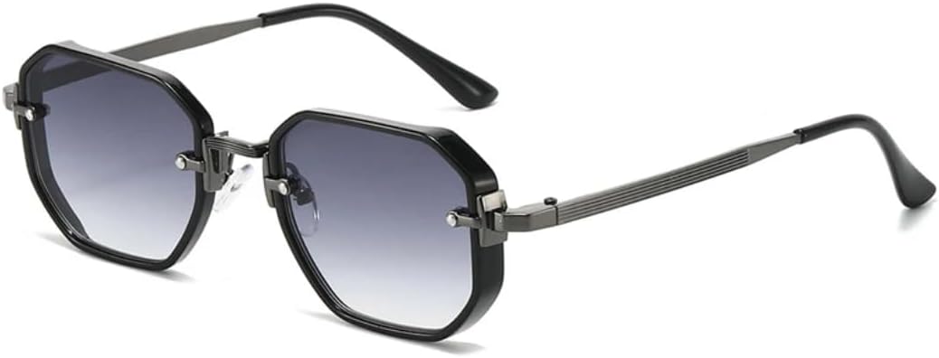 

Ретро женские солнцезащитные очки класса люкс с заклепками, градиентные линзы, защита от УФ-излучения UV400; мужские солнцезащитные очки в тренде SZVVBKK, Black Grey Gradient