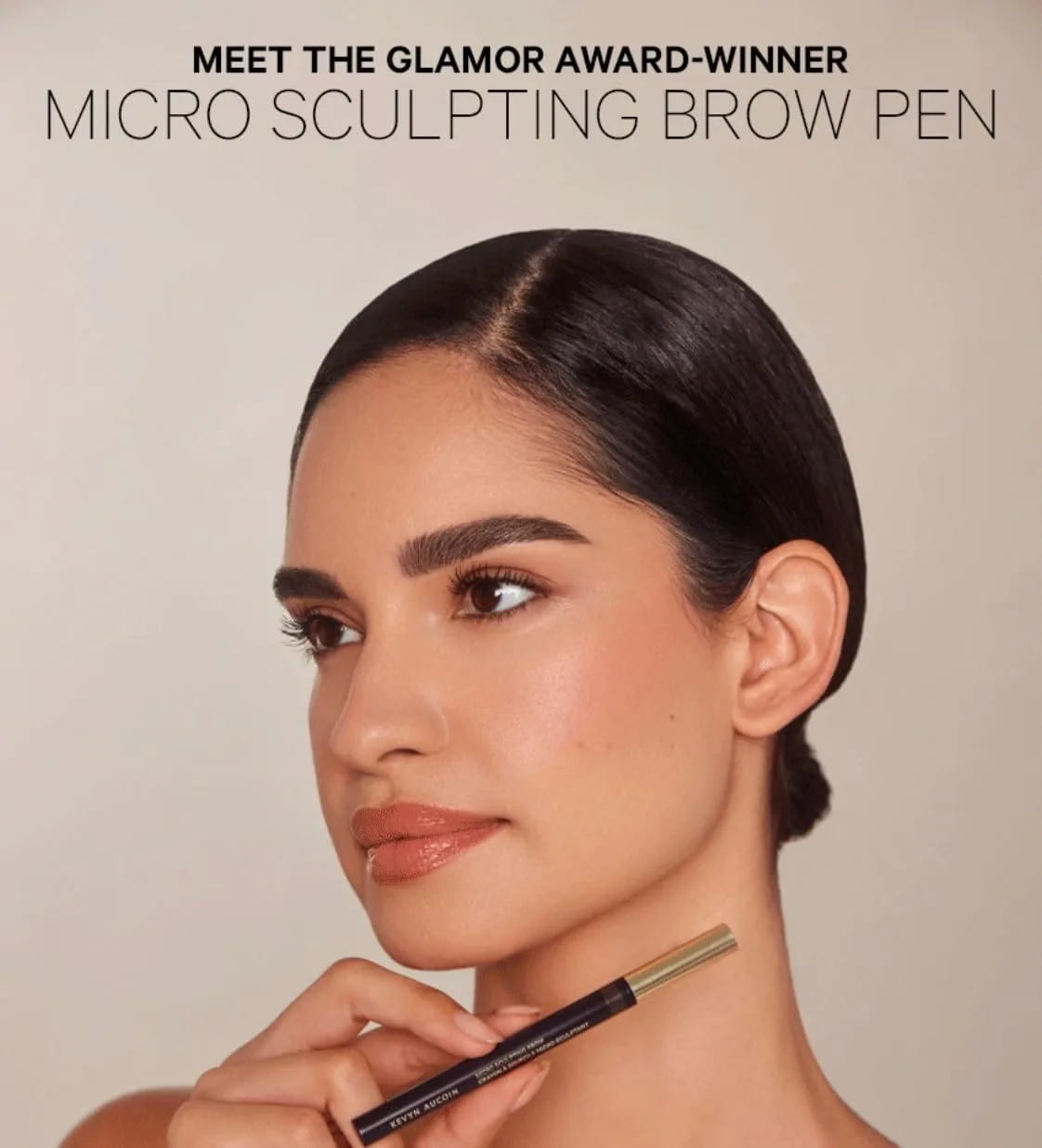 Kevyn Aucoin Micro-Sculpting Brow: водостойкая супертонкая ручка с несколькими наконечниками для создания реалистичных волосков бровей, BRUNETTE — фото 4