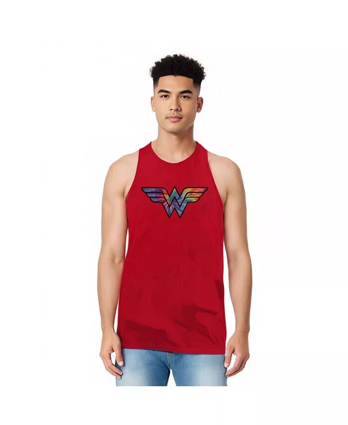 

Мужская майка DC Comics Wonder Woman Wonder Woman с логотипом Tie Dye для взрослых DC Wonder Woman, красный