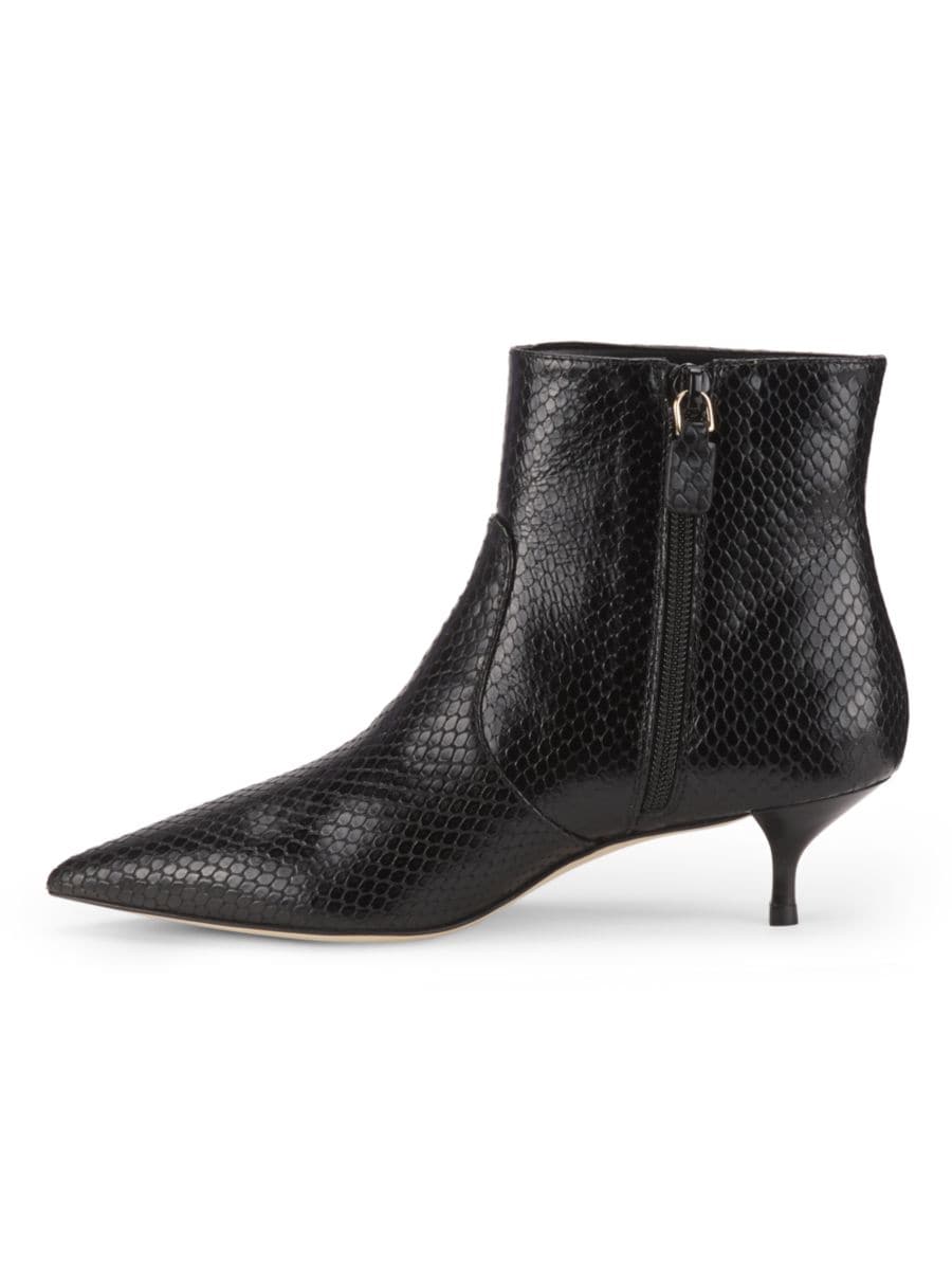 Ботильоны Mara из тисненой кожи с змеиным принтом Stuart Weitzman, черный — фото 4