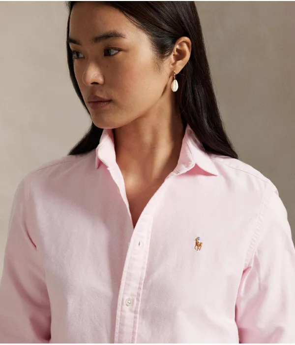 Рубашка Харпер Regular fit Polo Ralph Lauren, розовый — фото 4