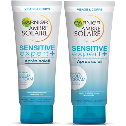 

Ambre Solar Sensitive Expert+ After Sun, обогащенный холодным кремом Garnier