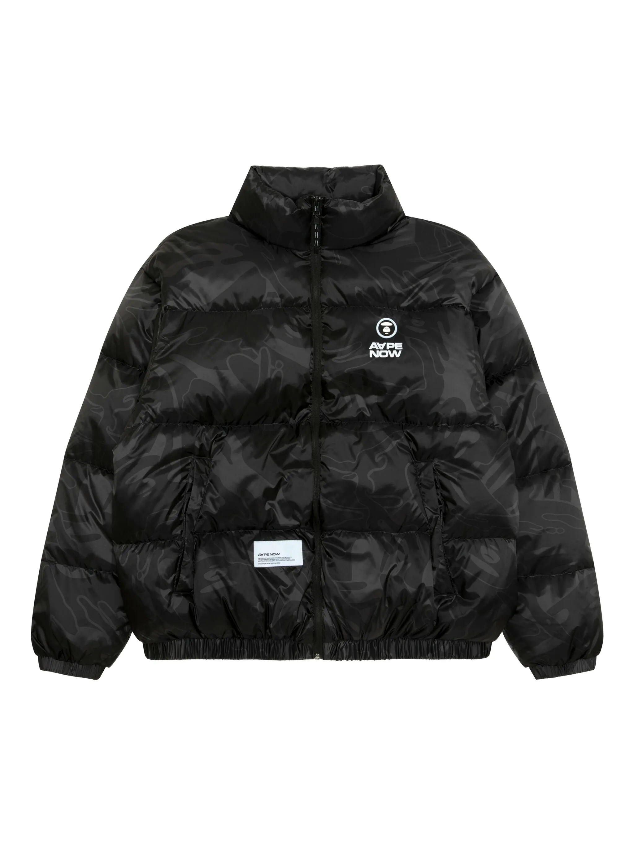 

Пуховик с логотипом Aape By A Bathing Ape, черный