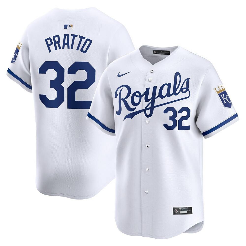 

Мужская белая майка Nike Nick Pratto Kansas City Royals Home Limited Player, цвет Ryl White