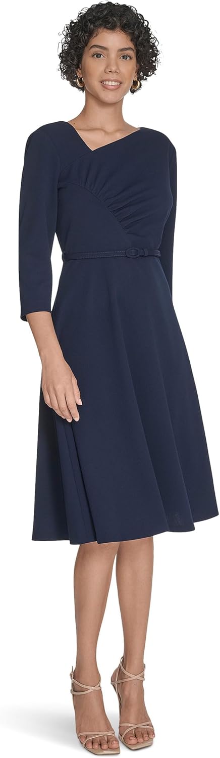 

Асимметричное миди Calvin Klein для женщин с рукавами 3/4, Indigo