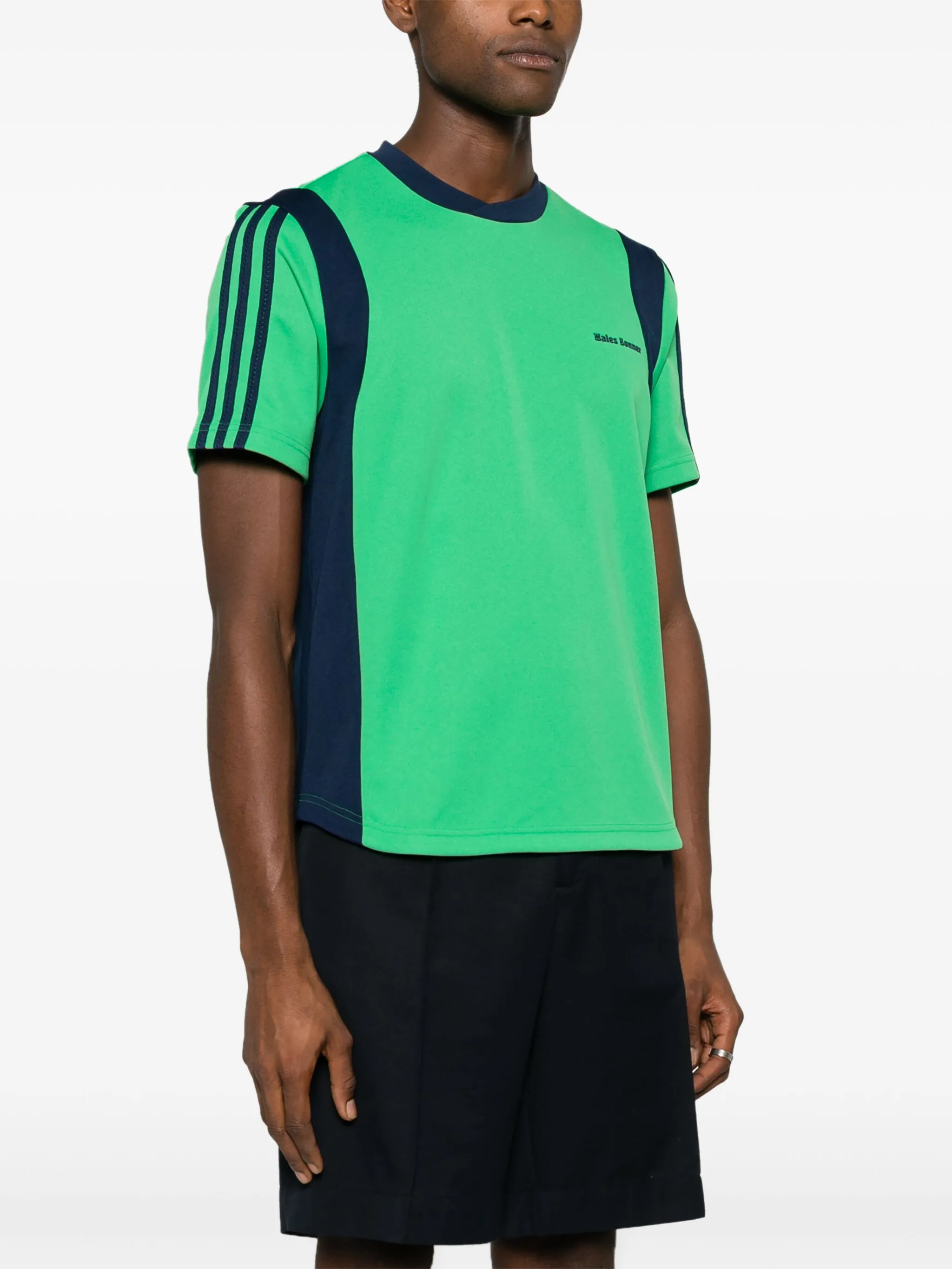 Футболка с круглым вырезом из коллаборации с Wales Bonner Adidas, зеленый — фото 4