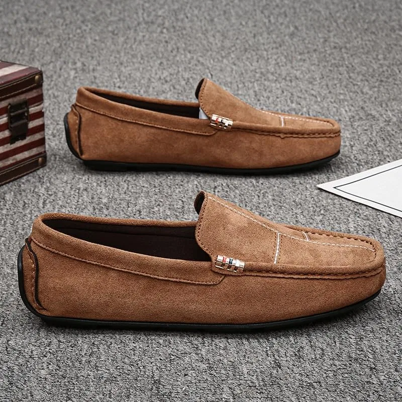 Мокасины замшевые Loafers Yellow Brown SayfuR — фото 3