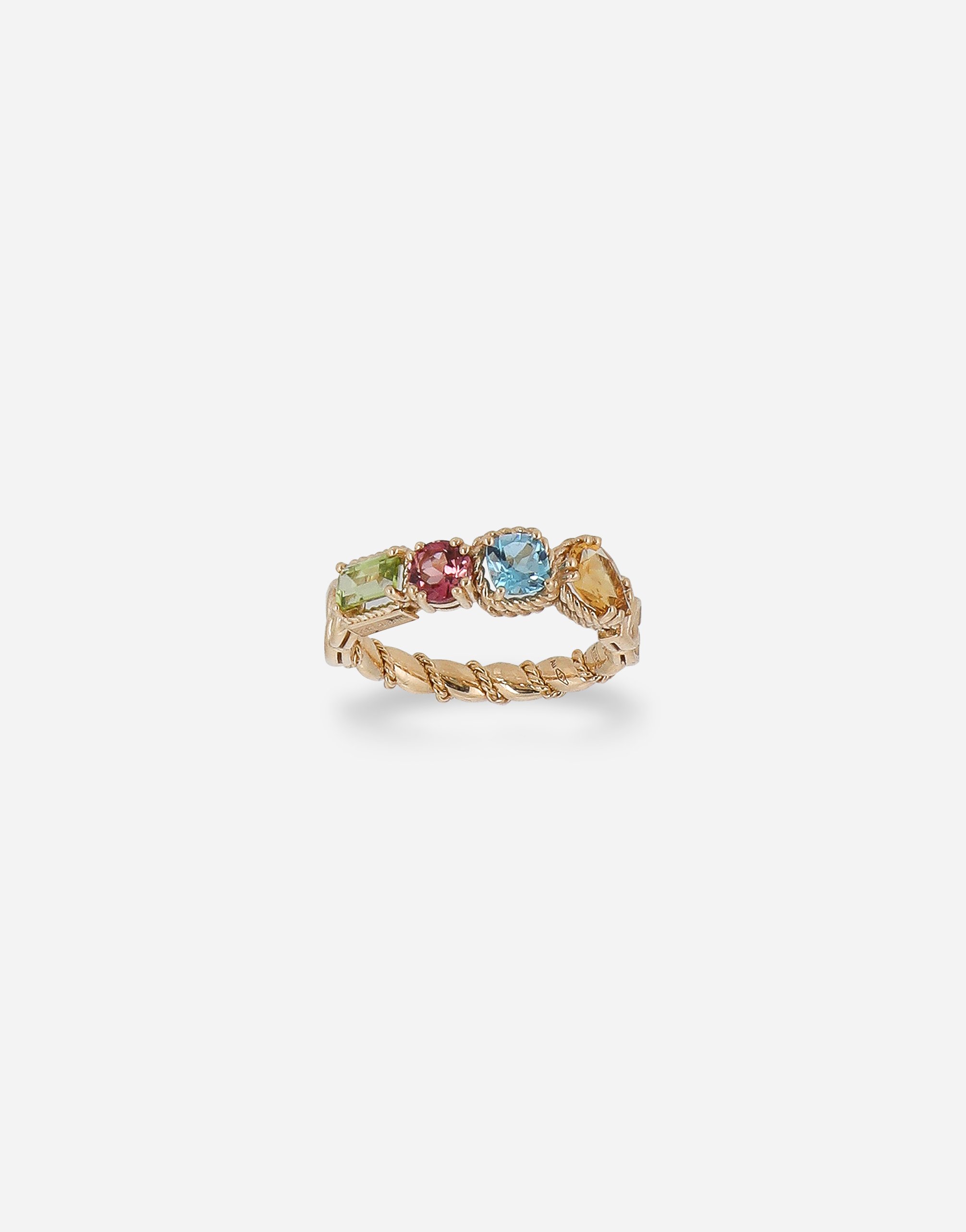 

Кольцо rainbow желтое золото 18 карат и разноцветные драгоценные камни Dolce & Gabbana, желтое золото