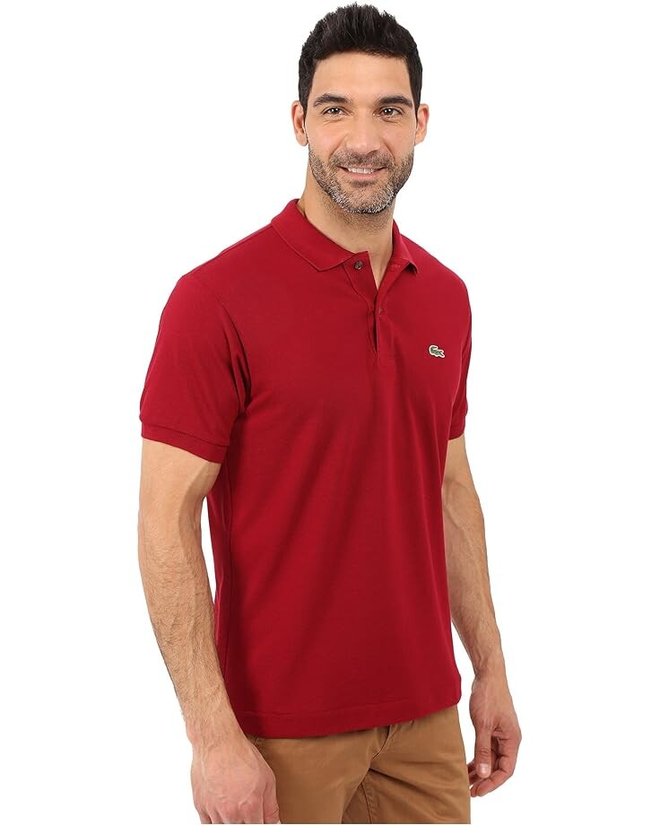 Поло Lacoste L1212 Classic Pique Shirt, цвет Bordeaux — фото 4