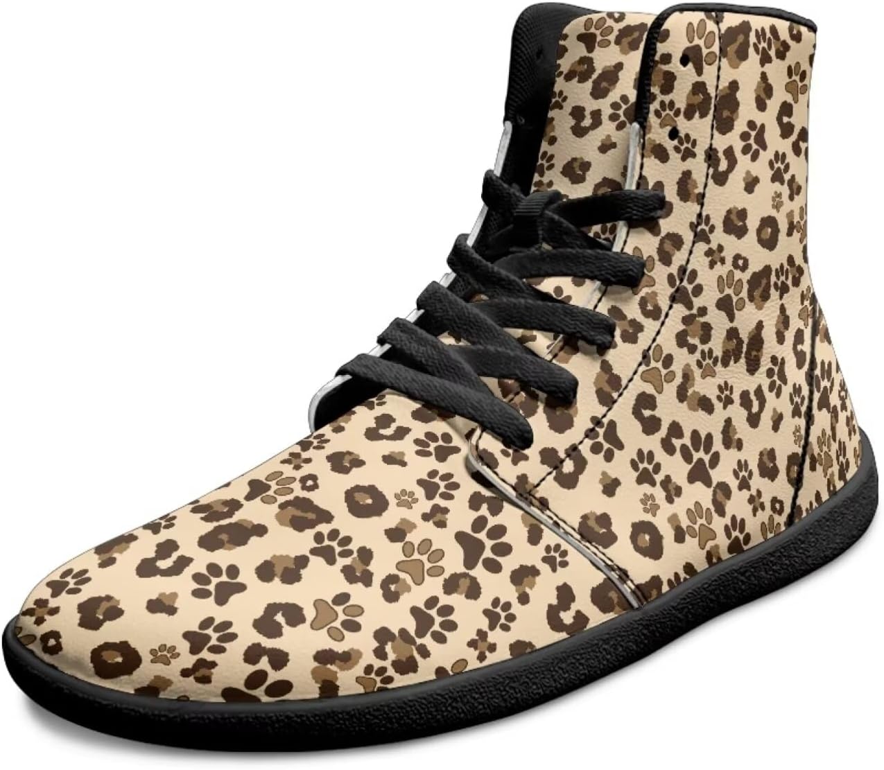 

Мужские широкие высокие кеды «босоного» типа, минималистичная подошва с нулевым перепадом, прогулочные кроссовки, повседневная обувь, кожаные мужские туфли из ПУ Chririnla, коричневый