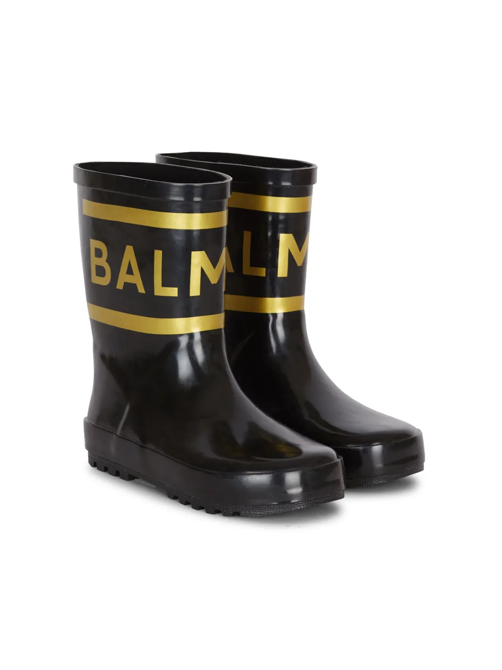 

Резиновые сапоги с логотипом Balmain Kids, черный
