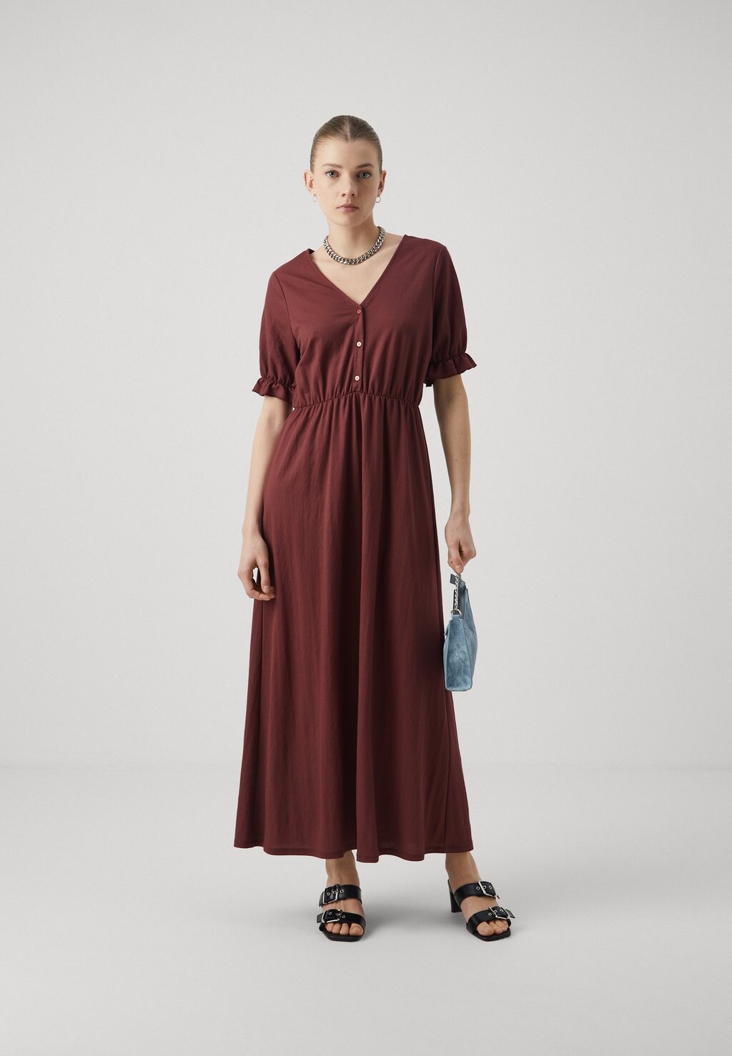 

Платье макси Pckinda Long Dress Pieces, коричневый