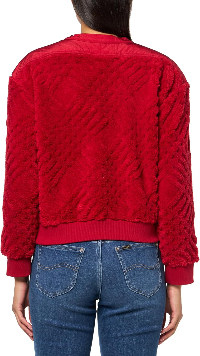 Женская куртка Tommy Hilfiger из искусственной шерсти на молнии длиной 1/4, Chili Pepper — фото 2