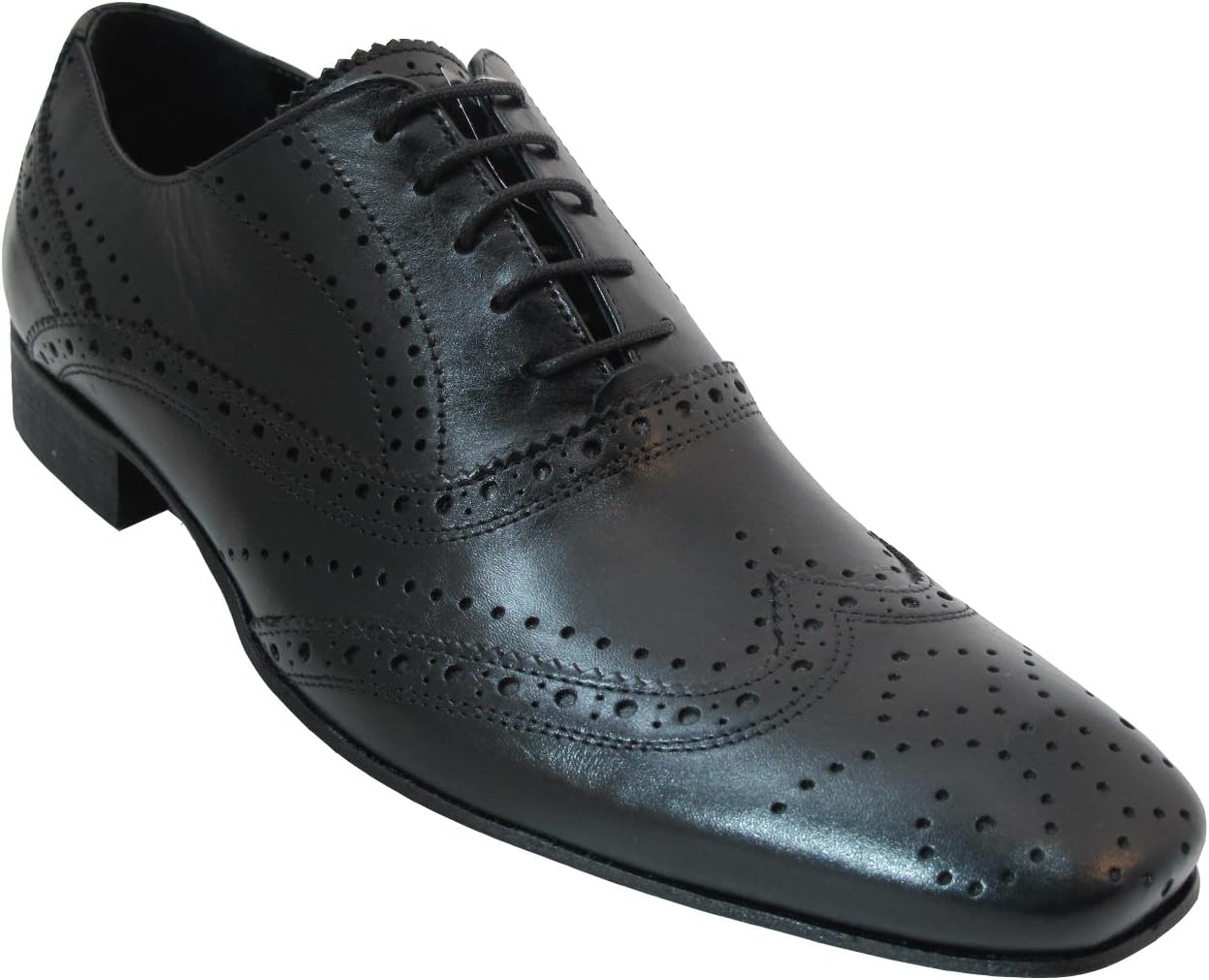 

Мужские итальянские элегантные оксфорды с крыльями Davinci 9114, черный