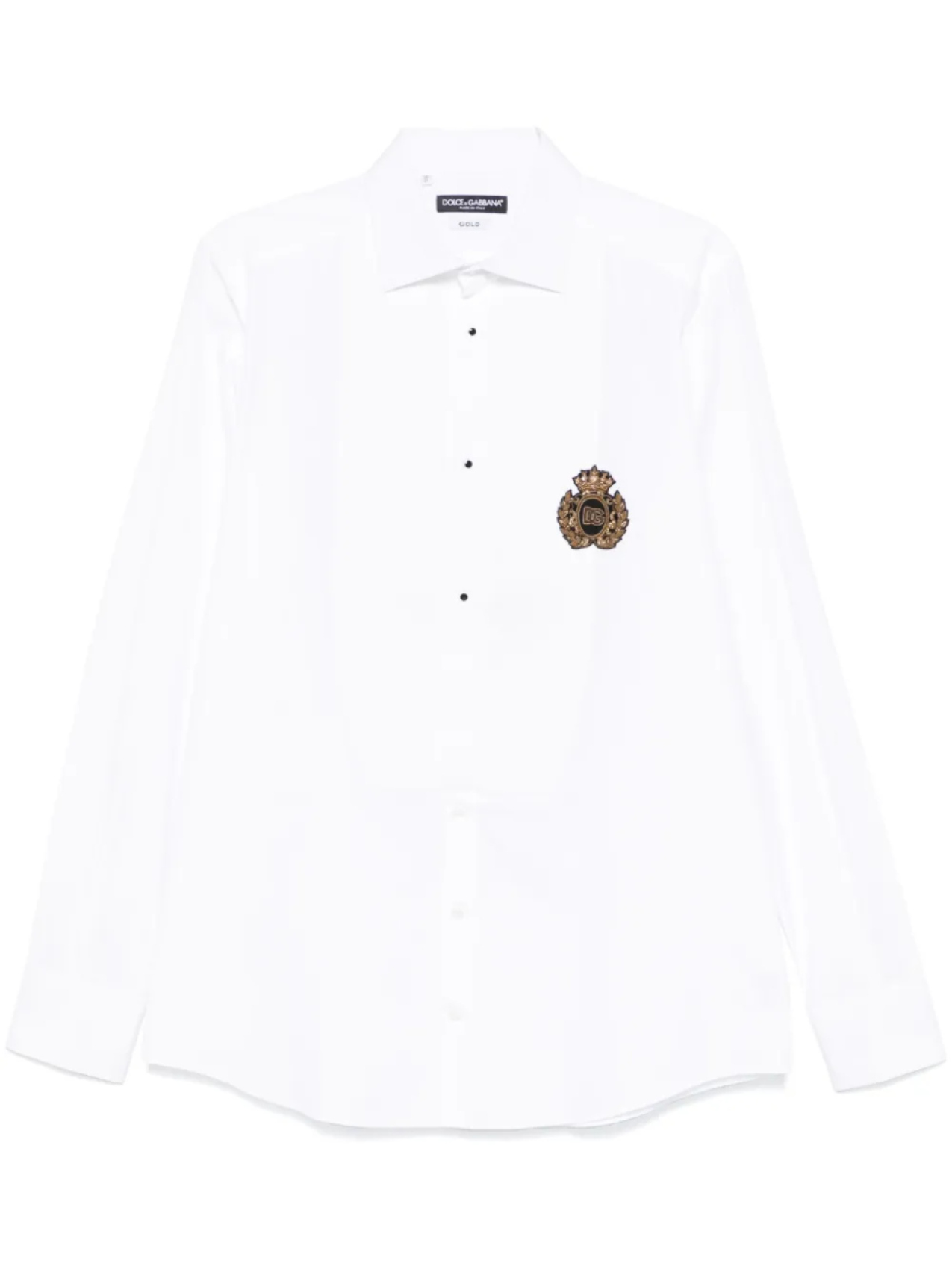 

Dolce & Gabbana рубашка с нашивкой-логотипом, белый