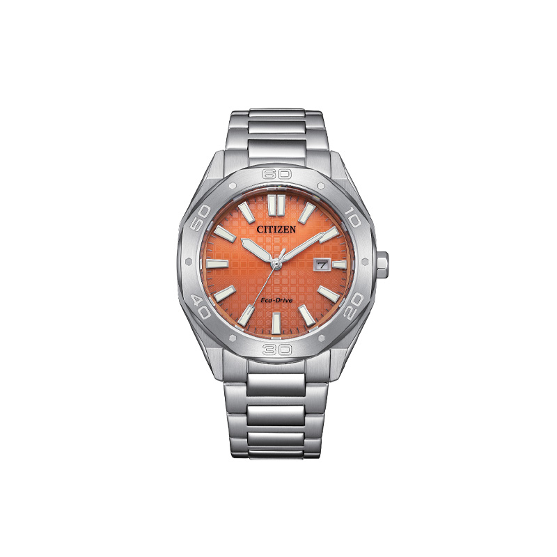 

CITIZEN Часы Solar Quartz Movement Stainless Steel Strap Watch 41mm Men's Watch Orange Watch Dial, Orange Watch Dial