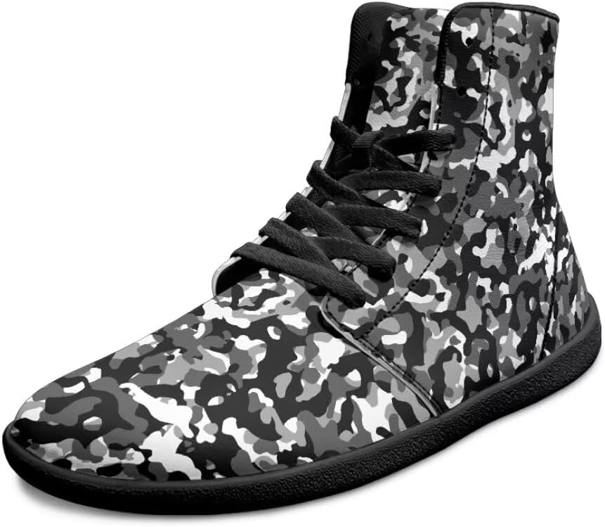 

Мужские рабочие кроссовки с камуфляжным принтом, высокие, легкие, с противоскользящей подошвой и нулевым перепадом высоты Getelinseng, белый