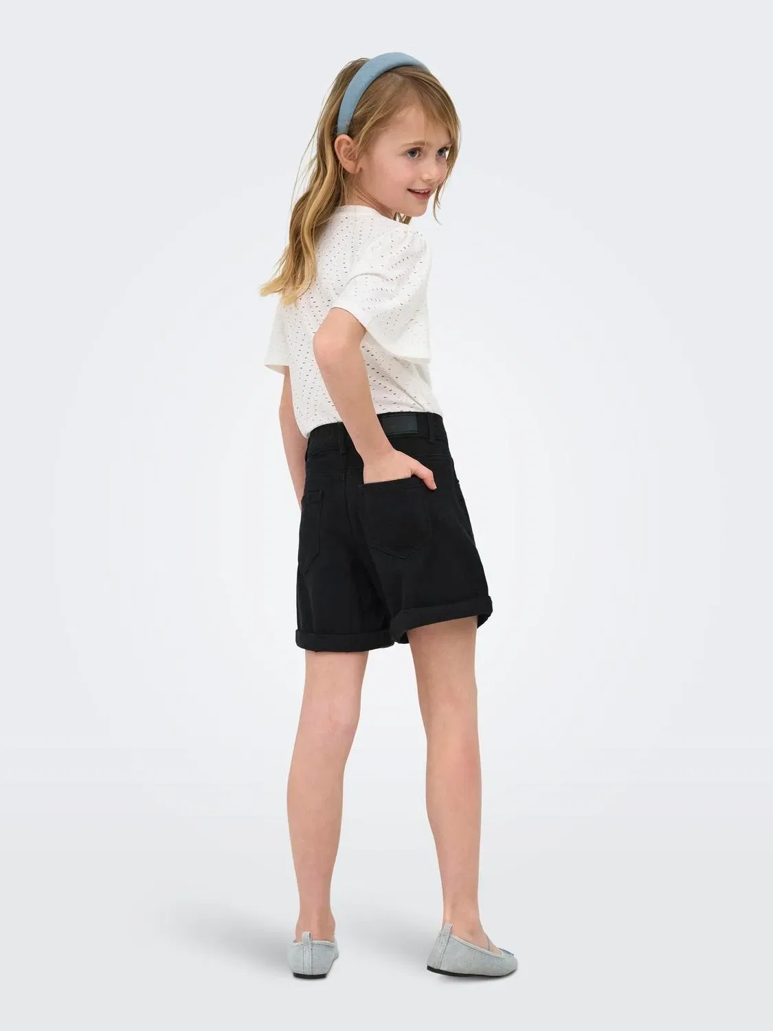 Шорты джинсовые KIDS ONLY, washed black — фото 3