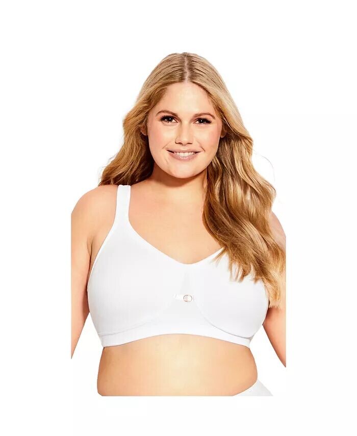 

Женский мягкий бюстгальтер Caress Plus Size AVENUE, белый