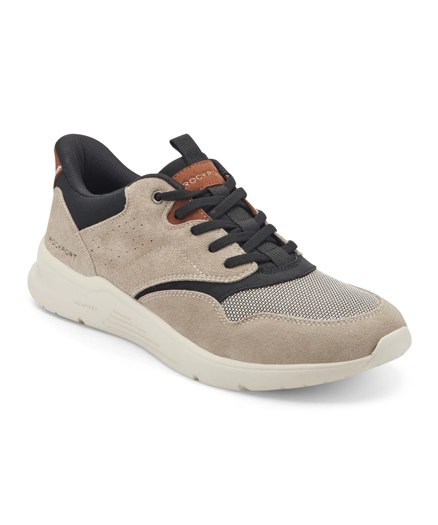 Мужские кроссовки ROCKPORT SHAWN из натуральной кожи и сетки светло-коричневые — фото 4