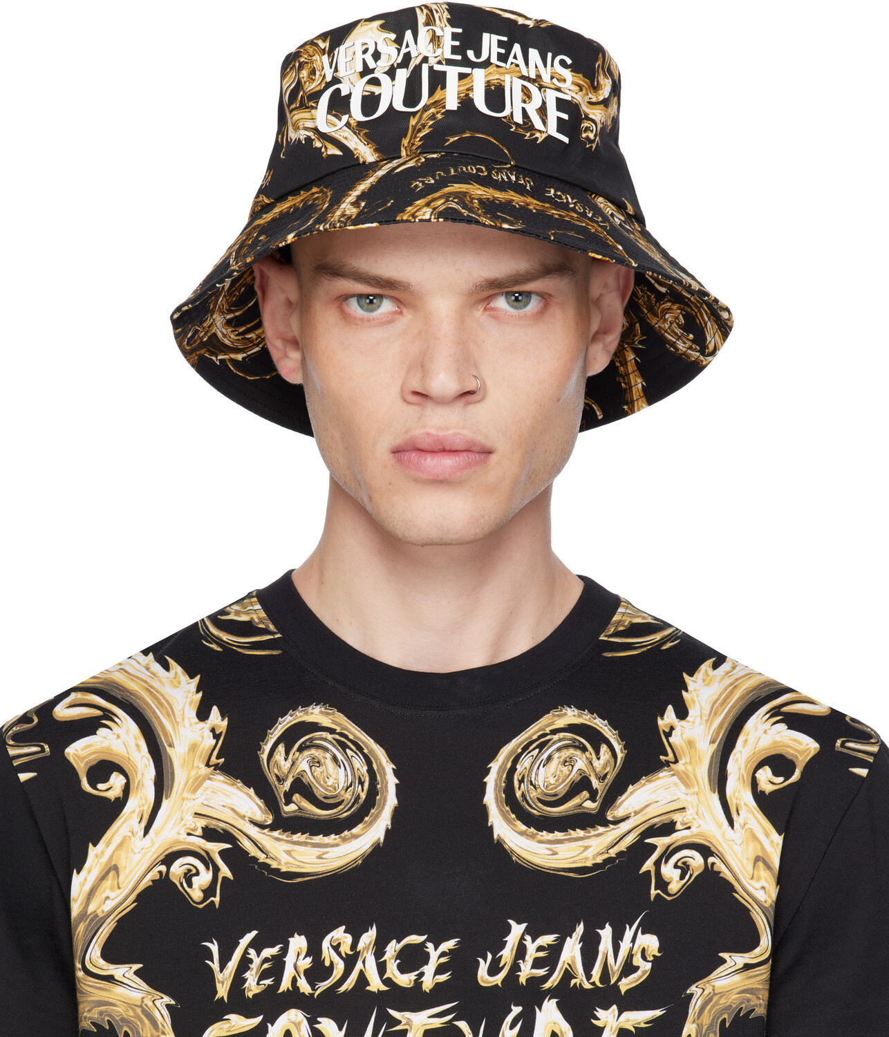 

Черная кепка Chromo Couture с логотипом Versace Jeans Couture