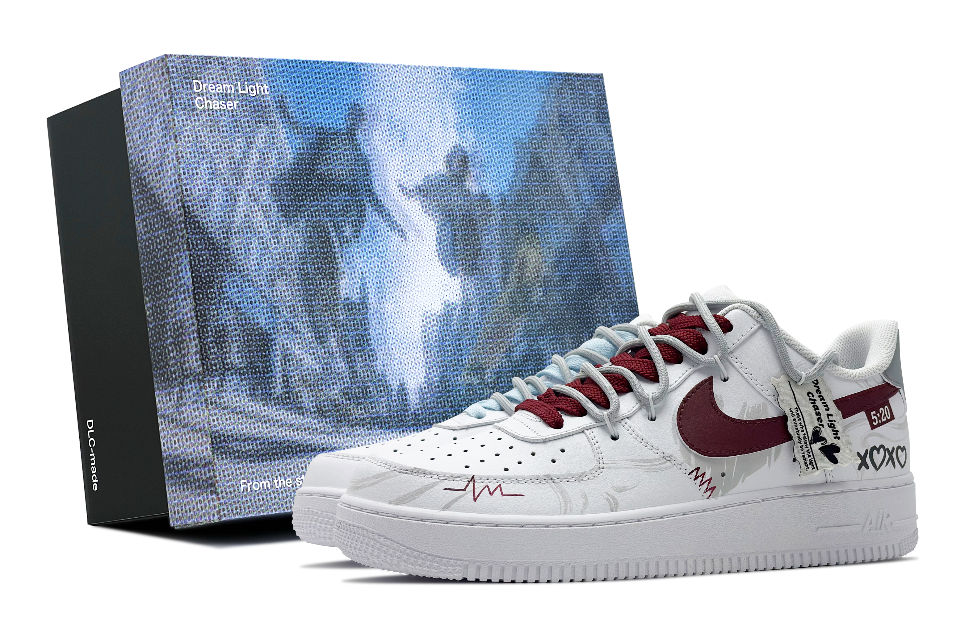 

Nike Кроссовки Air Force 1 Low для скейтбординга, мужские, белые, синие, красные