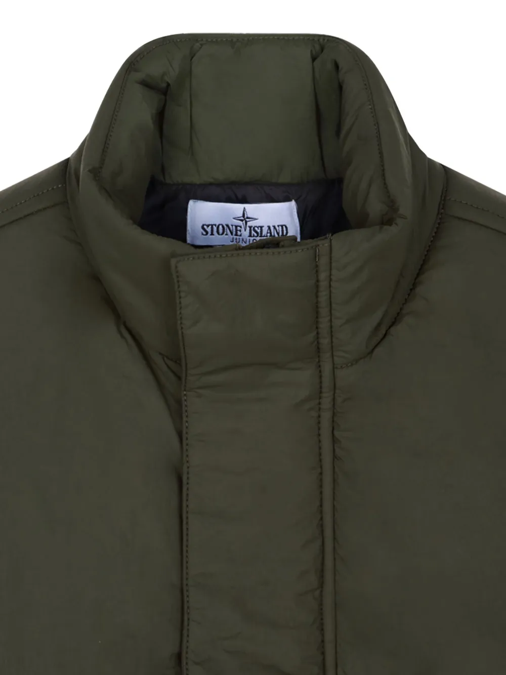 Дутый жилет с карманами Stone Island Junior, зеленый — фото 3