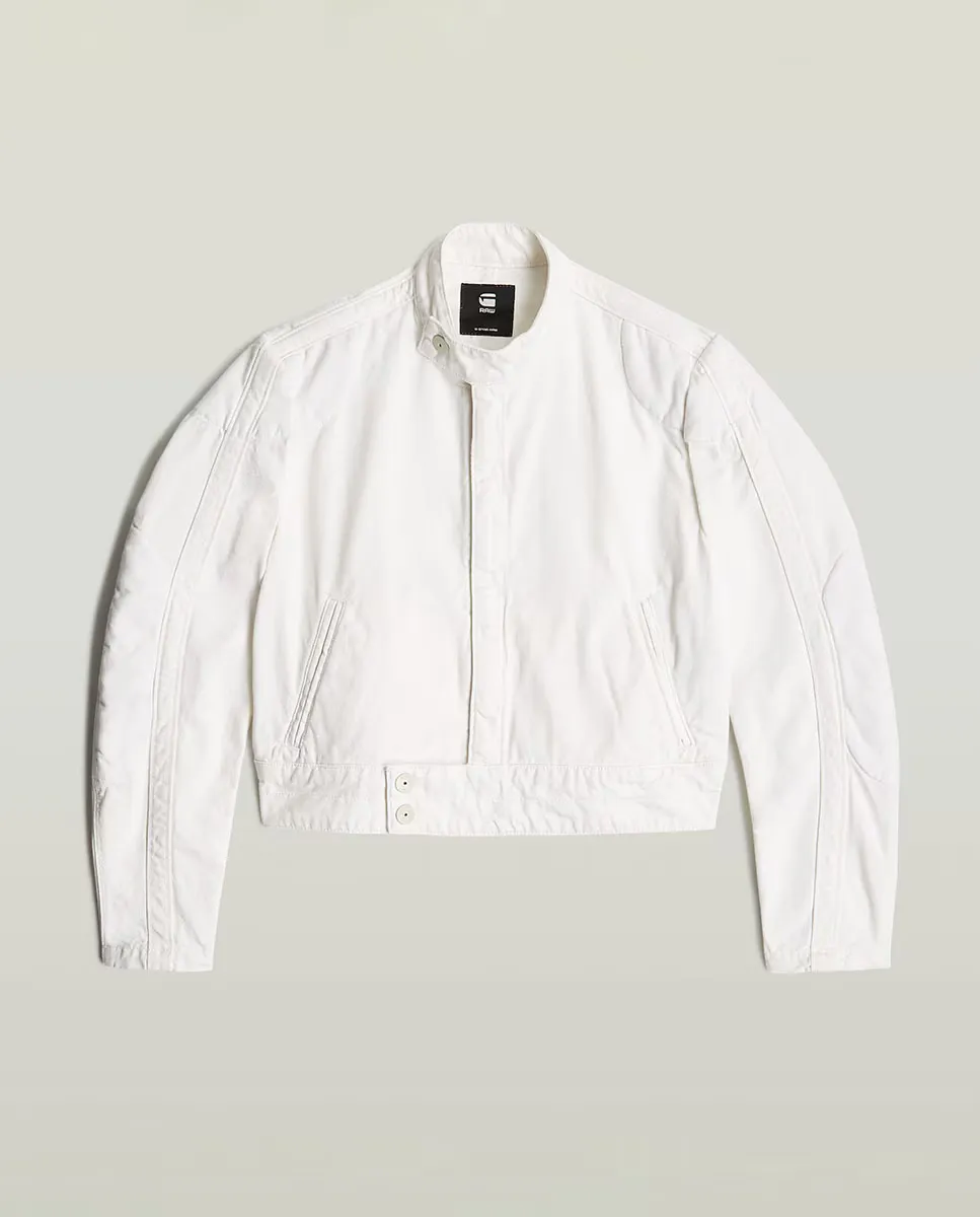 

Женская короткая парусиновая куртка Moto G-Star Raw, белый