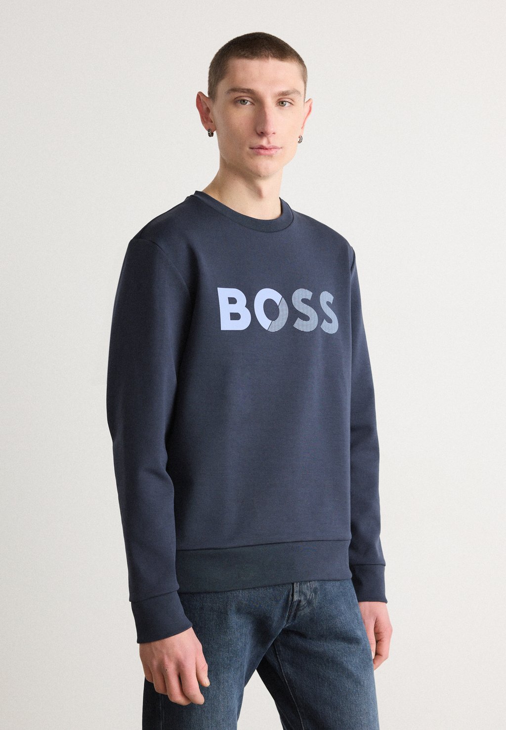 

Толстовка SALBO TAPE LOGO BOSS, темно-синий