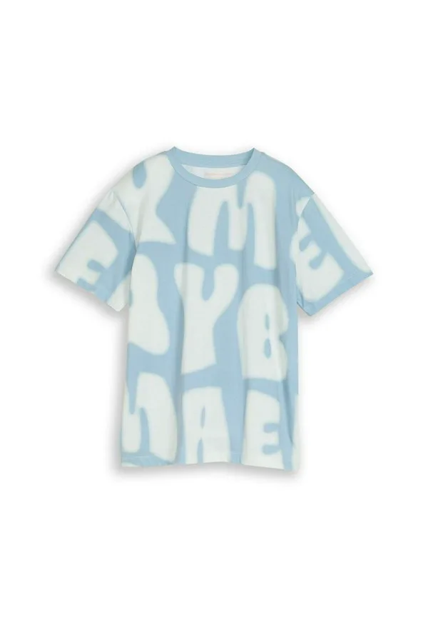 Футболка с принтом по всей поверхности Tom Tailor, Blue/White Wording Design