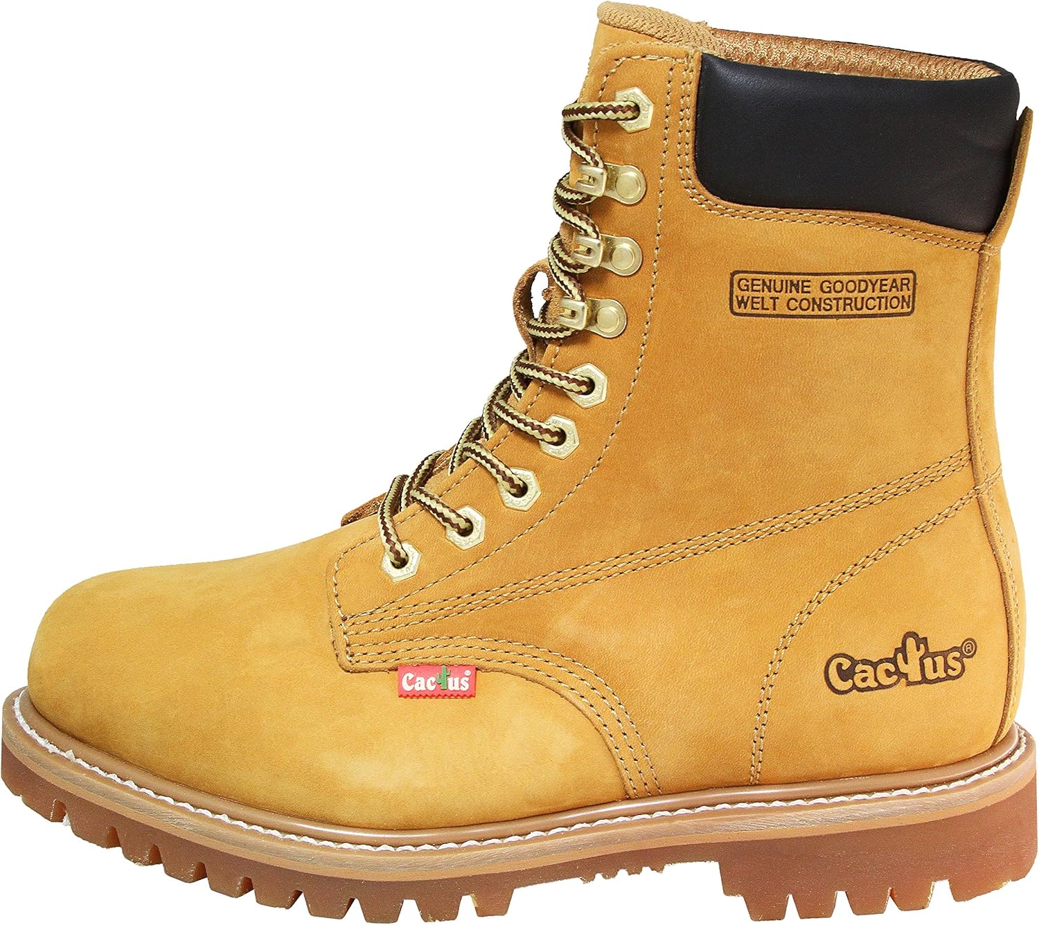 Мужские кожаные ботинки Cactus с мокасиновой ноской, 15 см Cactus Work Boots, 811 Tan — фото 2