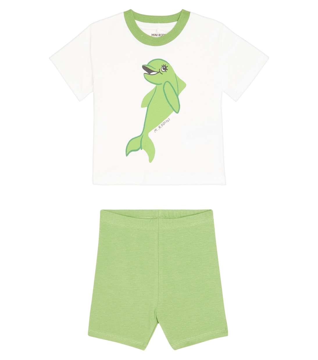 

Комплект из футболки и шорт Baby Dolphin Mini Rodini, зеленый