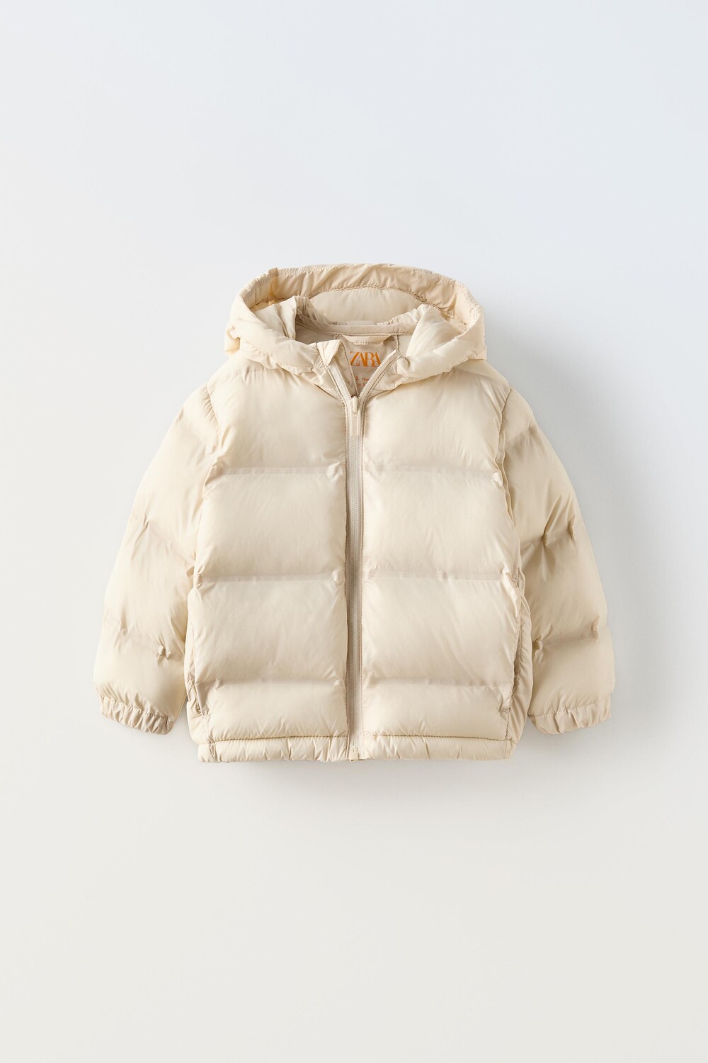 

Водоотталкивающая куртка с капюшоном ZARA, экрю