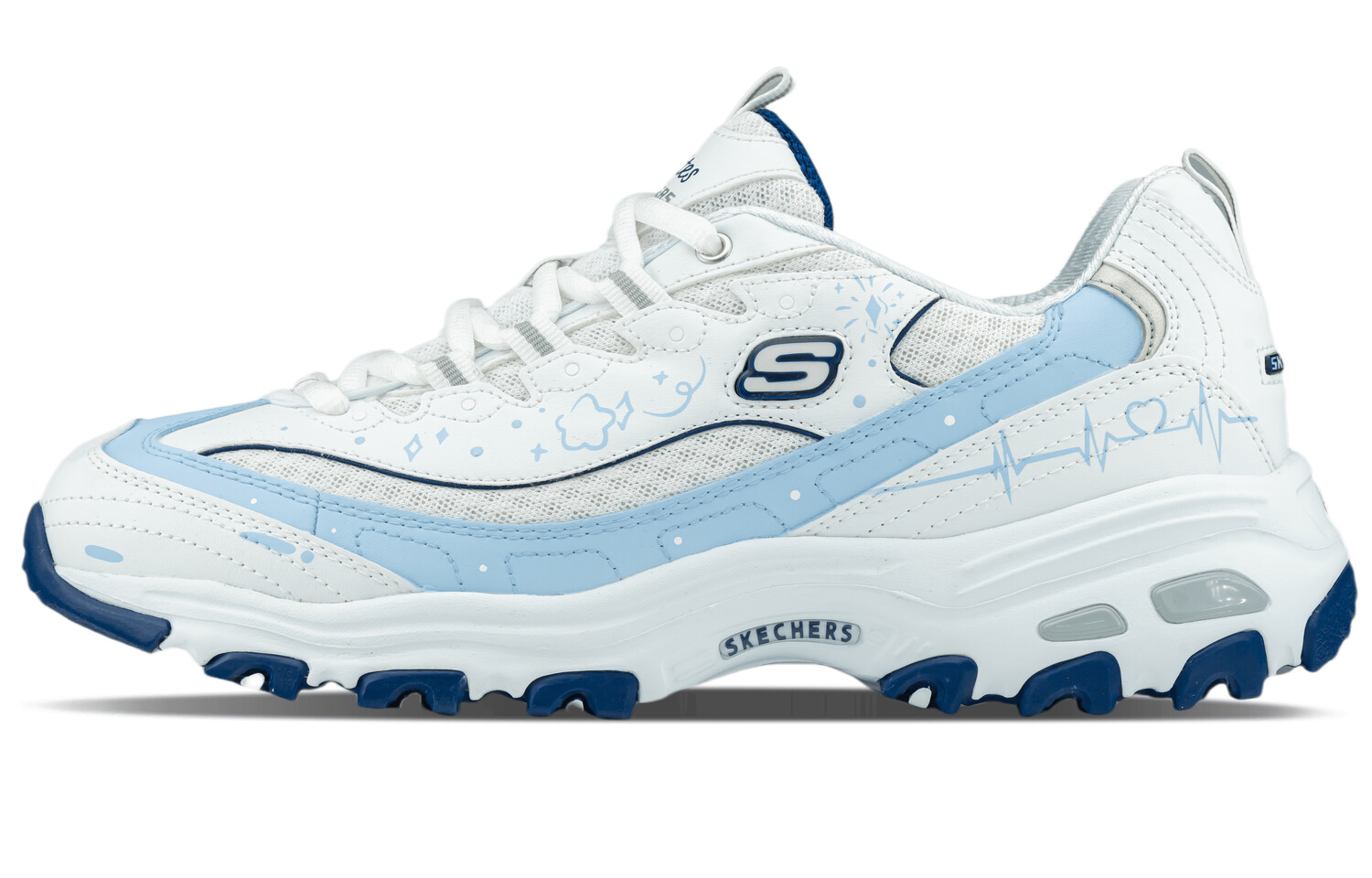 

Кроссовки Skechers D"Lites 1.0 Chunky Sneakers Unisex Low-top Blue, синий
