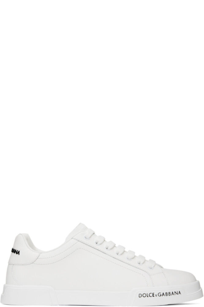 

Белые кеды Portofino из телячьей кожи Nappa Dolce&Gabbana