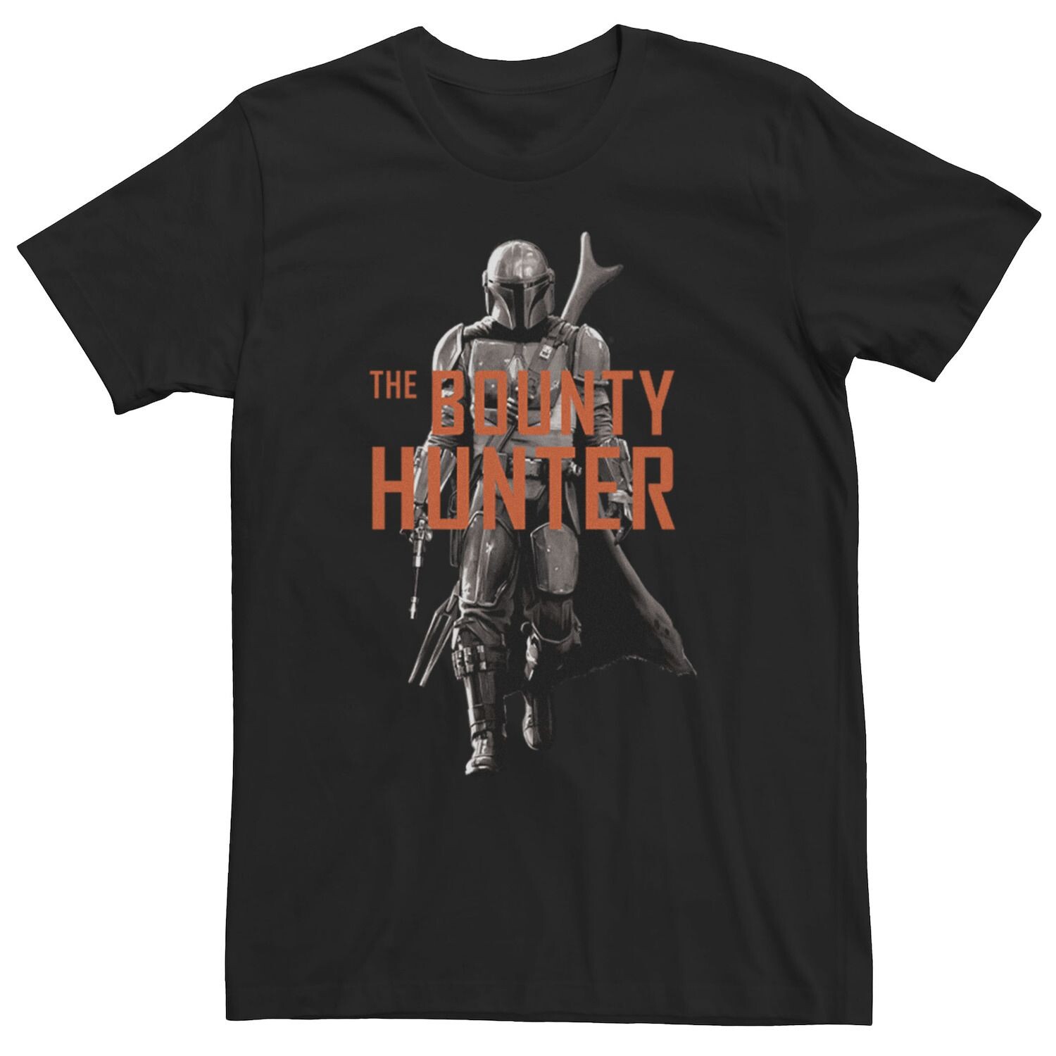 

Мужская футболка с большим текстом и графическим рисунком The Mandalorian Bounty Hunter Star Wars