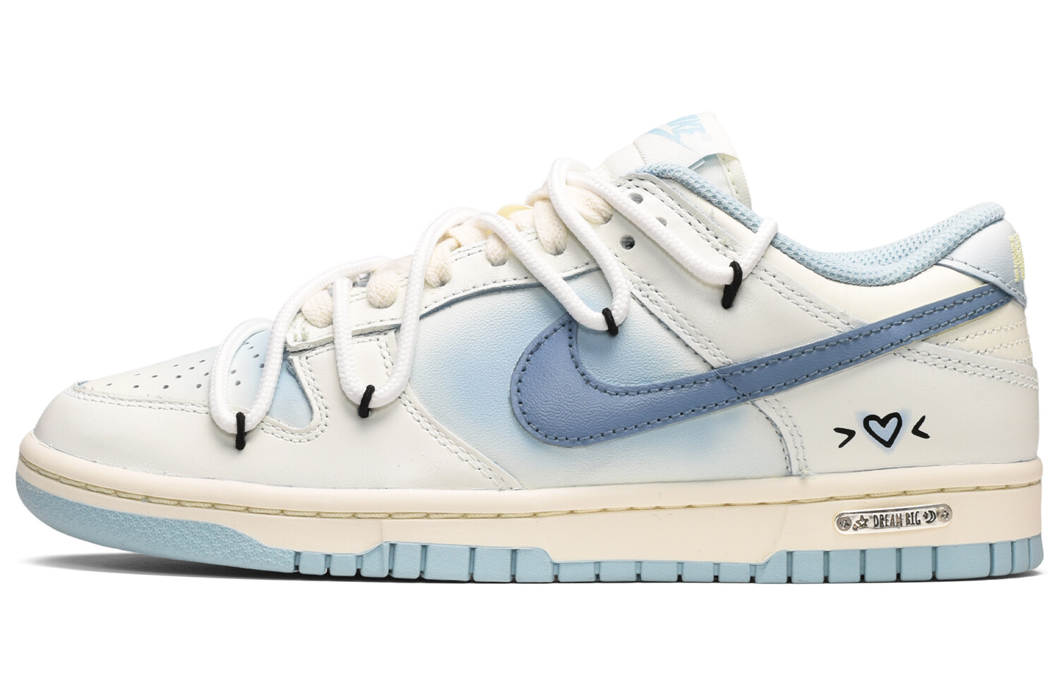 

Кроссовки Nike Dunk Skateboard Shoes Women's Low-Top White Blue
