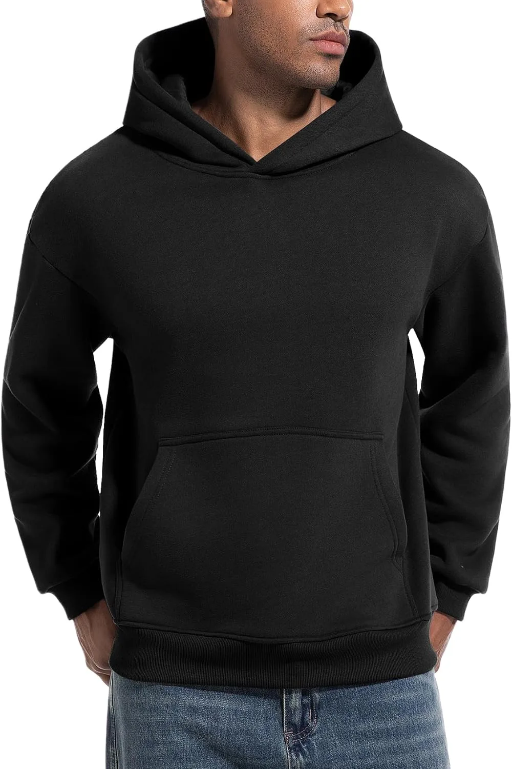 

Мужская хлопковая флисовая толстовка с капюшоном и карманом-кенгуру Eisctnd