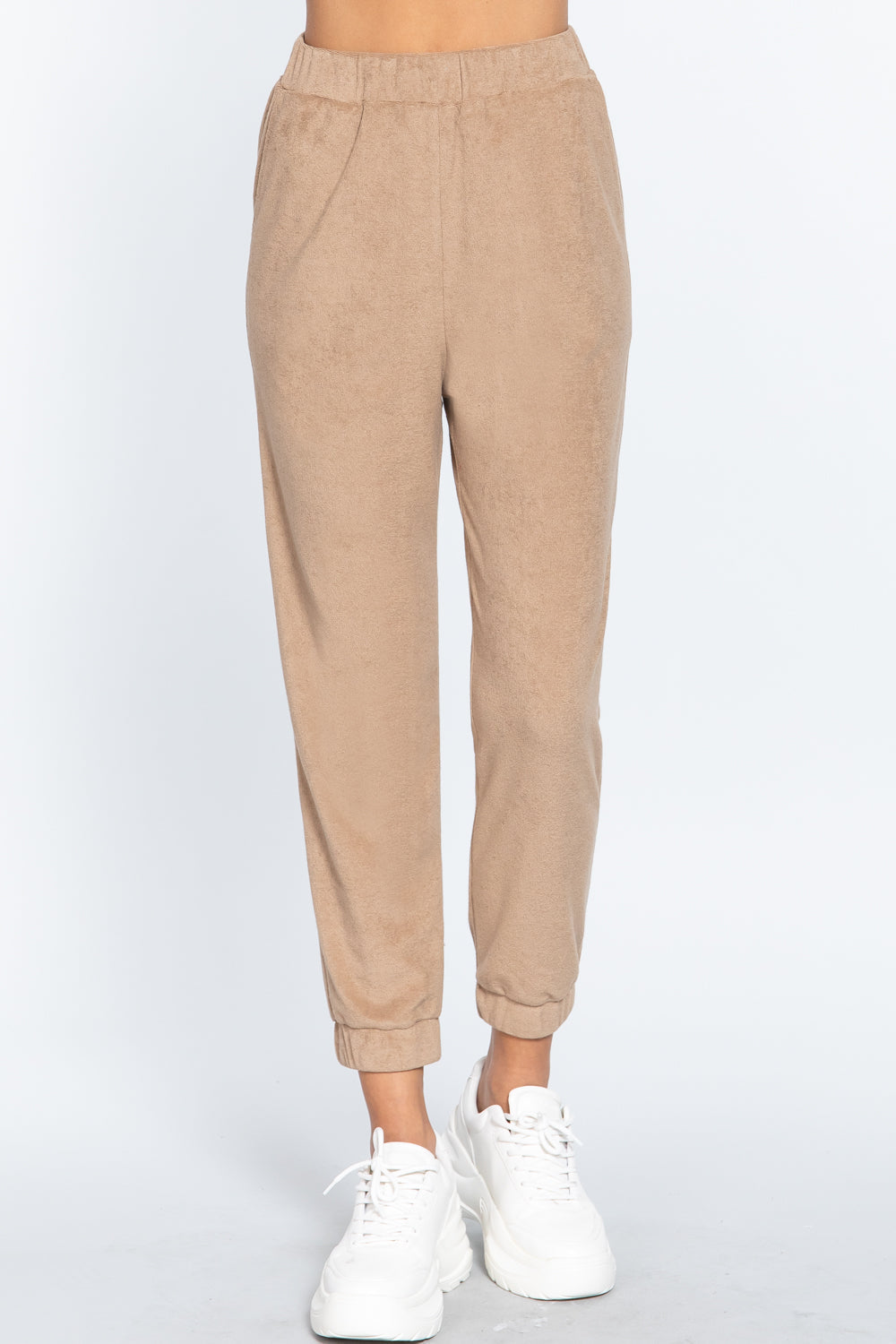 

Длинные спортивные брюки FASHNZFAB из махровой ткани, цвет mocha