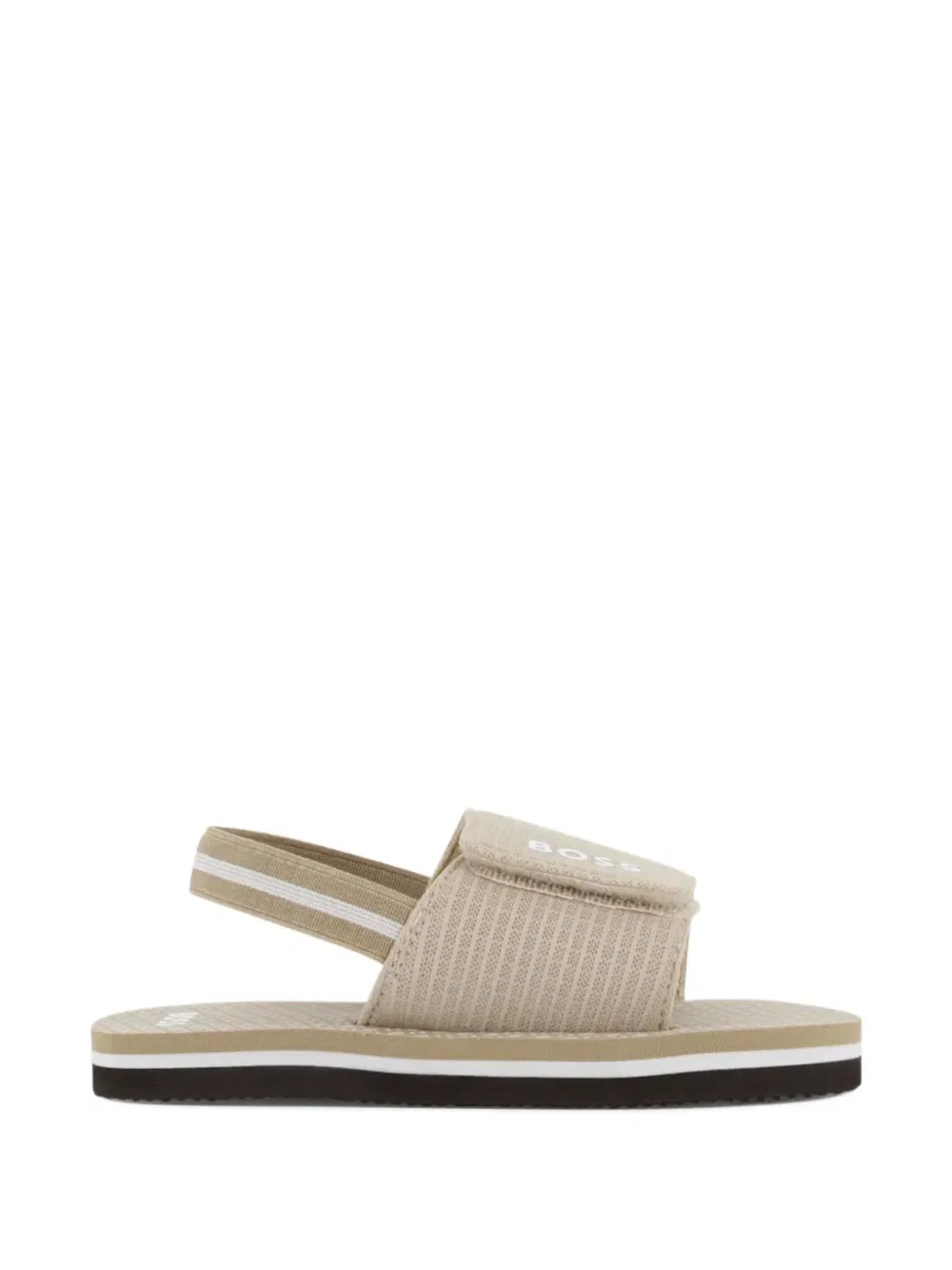 Сандалии в полоску с ремешками на липучках Boss Kidswear, нейтральный