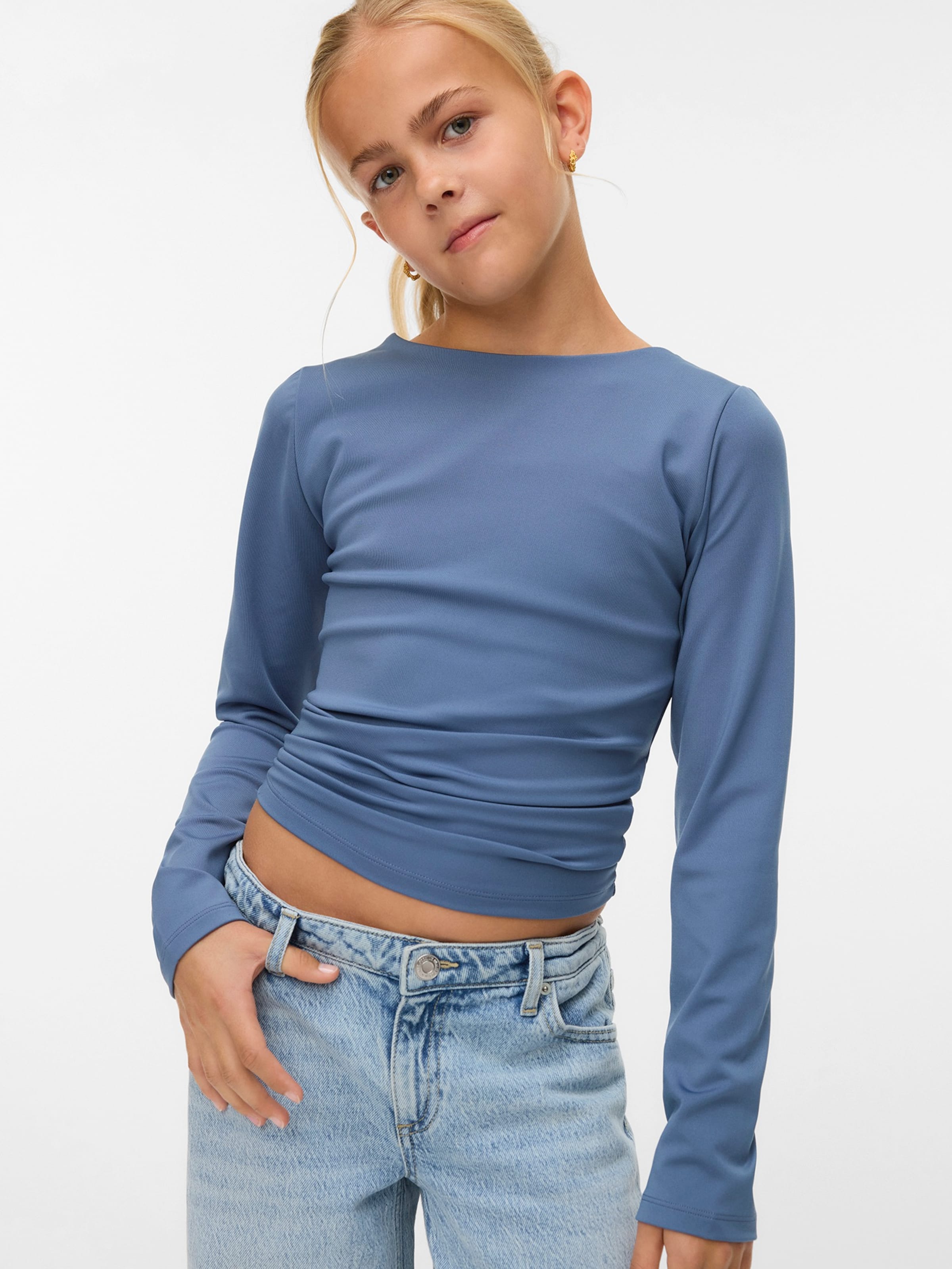 Vero Moda Girl Лонгслив 'VMMILLION' в цвете Sapphire — фото 2