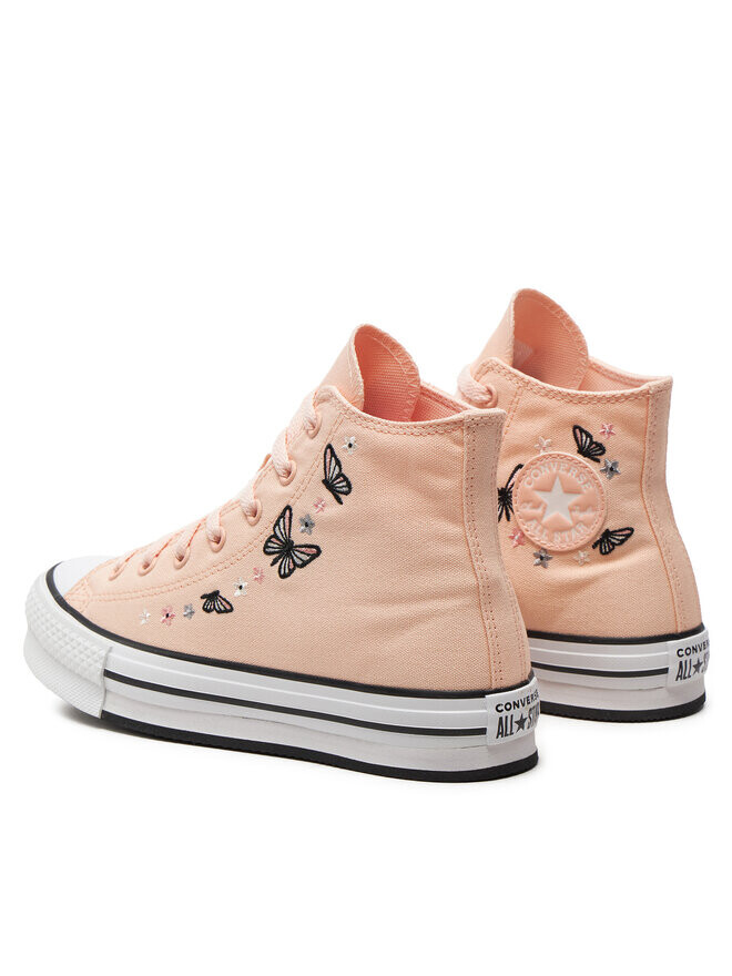 Кеды Converse Chuck Taylor All Star Eva Lift Butterflies, розовый — фото 3