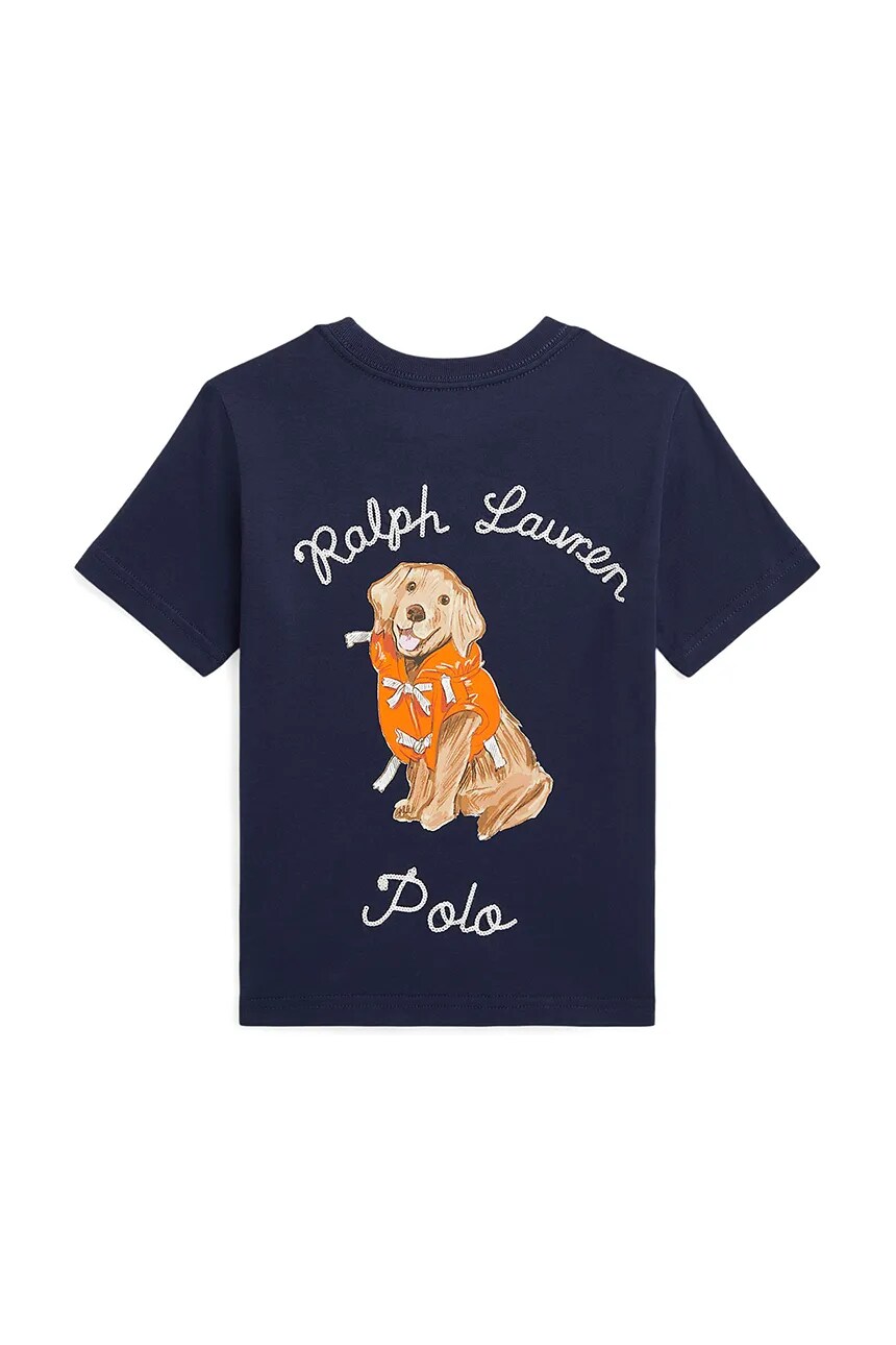 

Футболка из хлопка для детей Polo Ralph Lauren, темно-синий