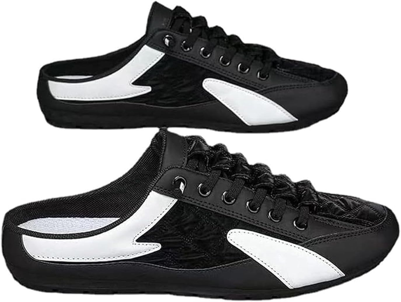 

Мужские беззадние кроссовки NoworFewer, новые летние мужские спортивные тапочки, повседневные мюли, кроссовки с открытой пяткой, спортивная обувь низкого типа для прогулок на улице, черный