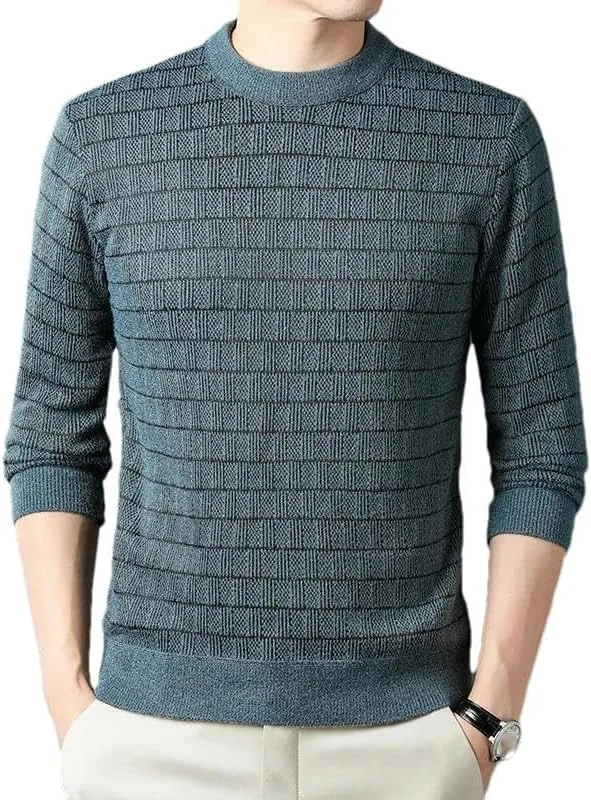 

Мужской свитер с круглым вырезом, утепленный, однотонный GaoLeAve